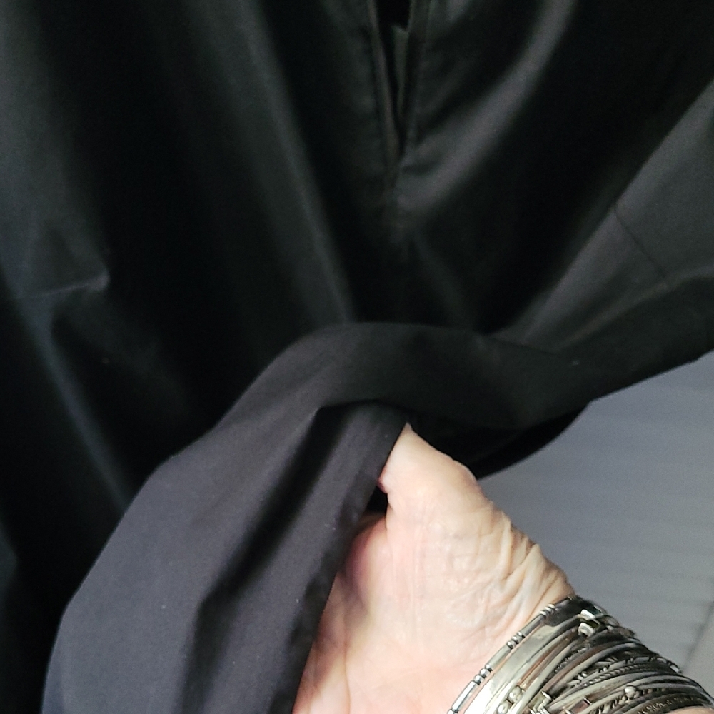 Chico's Black Casual Dress Eyelet Puff Sleeve Sz 3=16/XL. - Picture 9 of 16